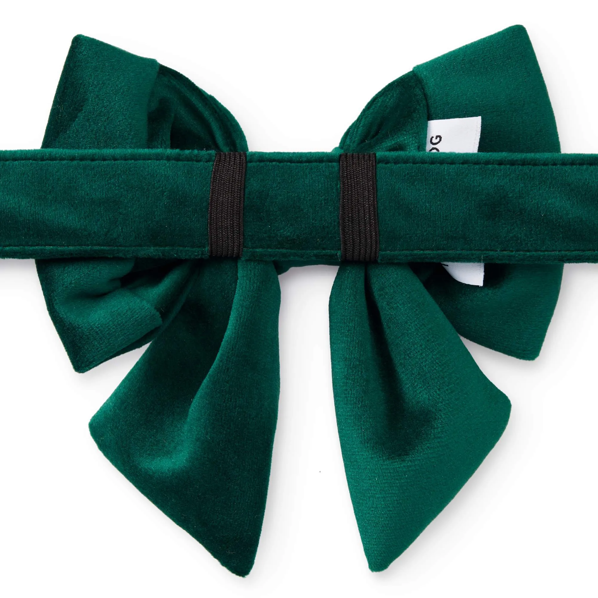 Forest Green Velvet Lady Bow Collar