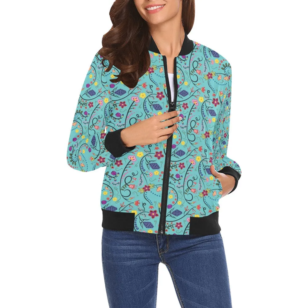 Fresh Fleur Sky Bomber Jacket for Women