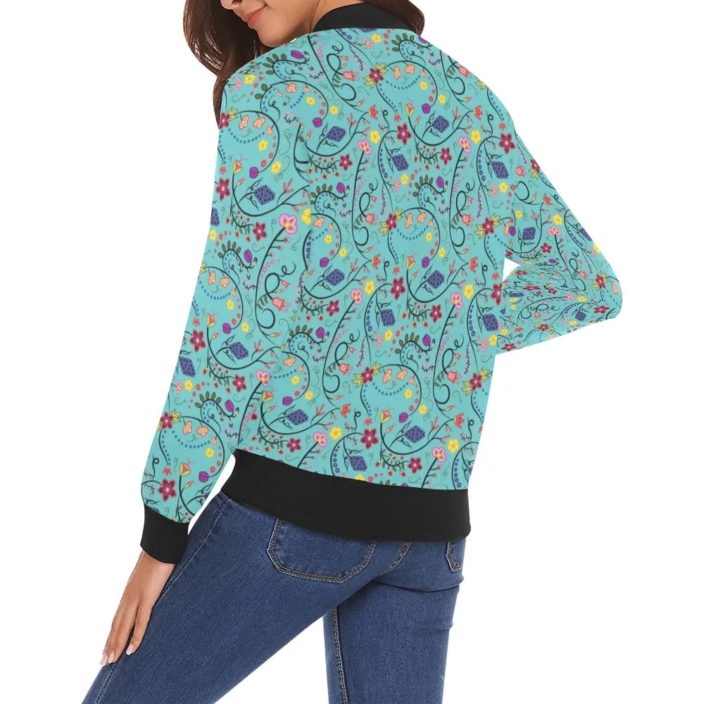 Fresh Fleur Sky Bomber Jacket for Women