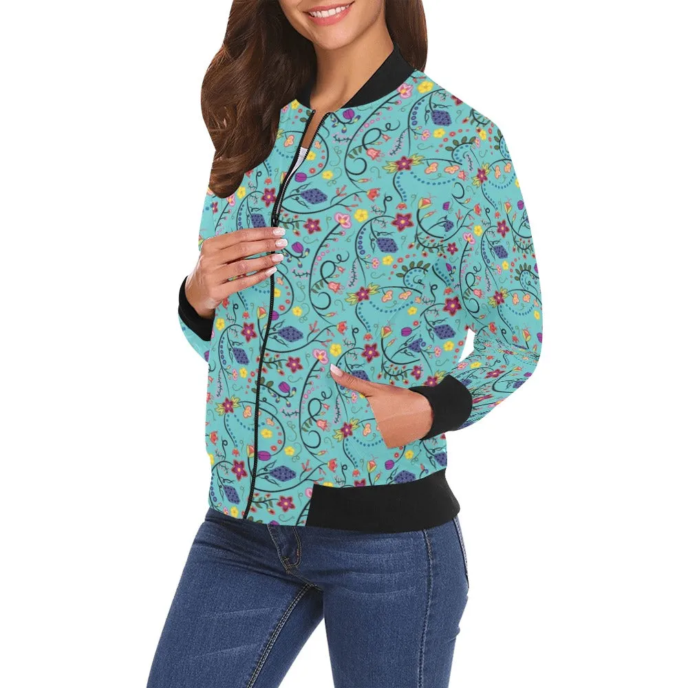 Fresh Fleur Sky Bomber Jacket for Women