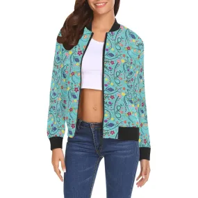 Fresh Fleur Sky Bomber Jacket for Women