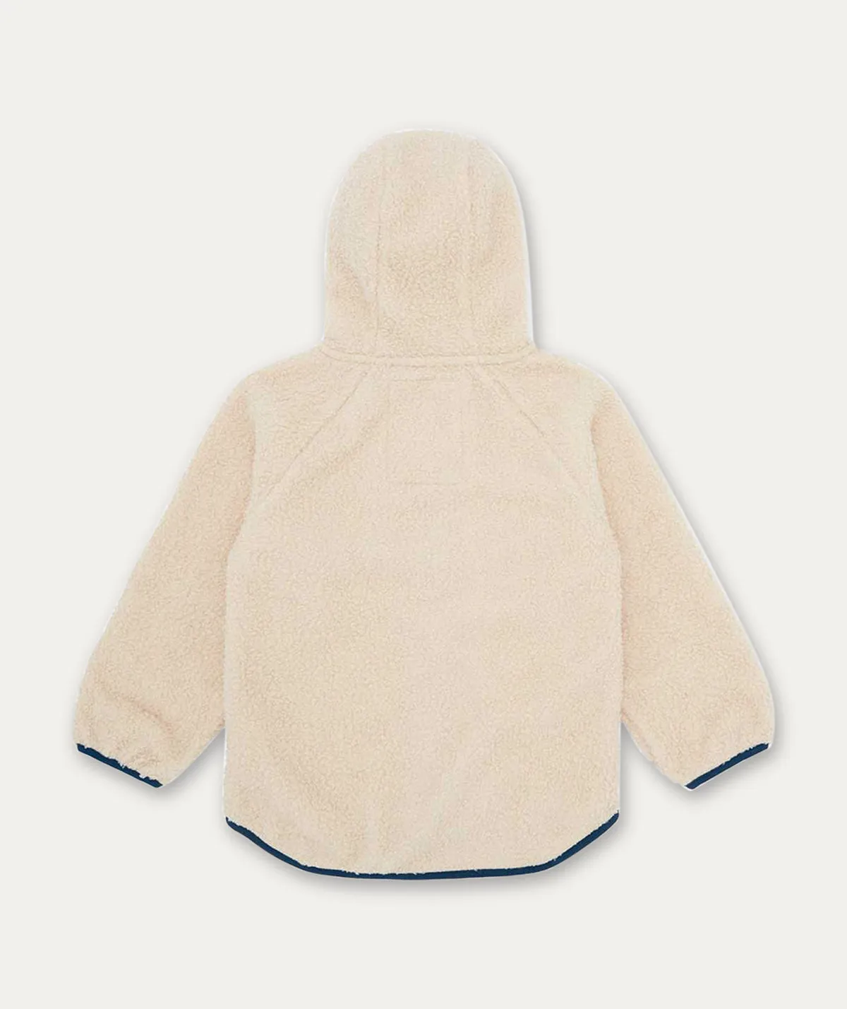 Full Zip Borg Fleece - Cream