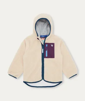 Full Zip Borg Fleece - Cream