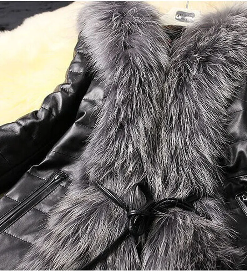 Fur collar coat for women