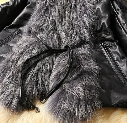 Fur collar coat for women