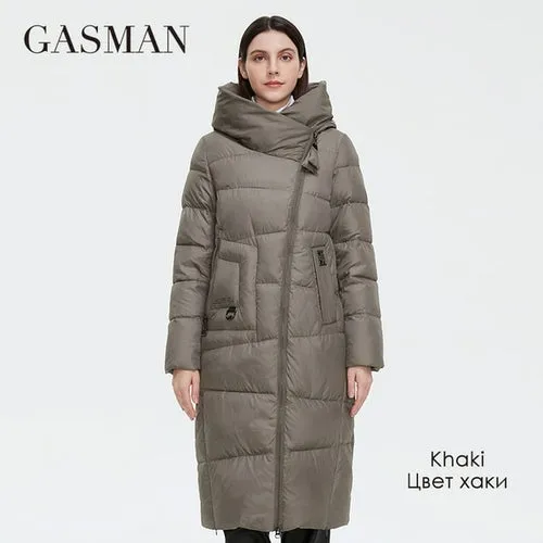 Gasman 2022 New Winter Down Jacket Women Long Thick Coat Hooded Puffer