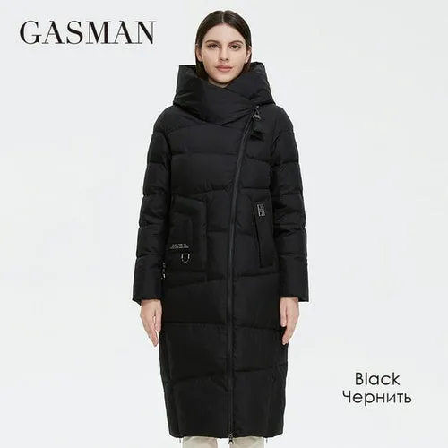 Gasman 2022 New Winter Down Jacket Women Long Thick Coat Hooded Puffer