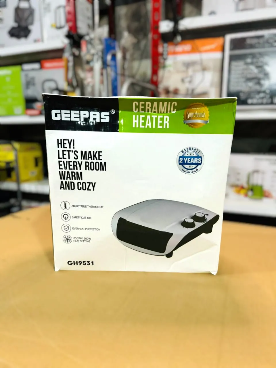 Geepas 850W/1500W Ceramic Heater-9531