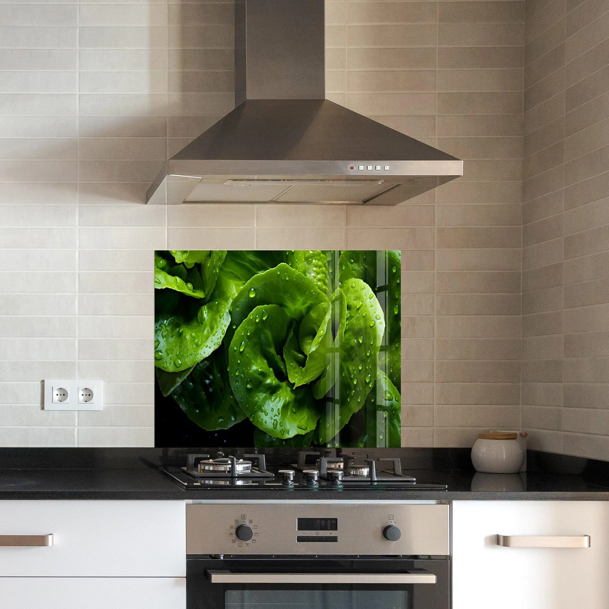 Green Lettuce | Glass Printed Backsplash for your Kitchen