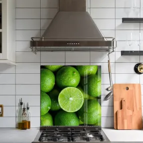 Green Limes | Glass Printed Backsplash for your Kitchen