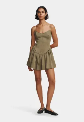 Hansen & Gretel Sonja Mini Dress Olive