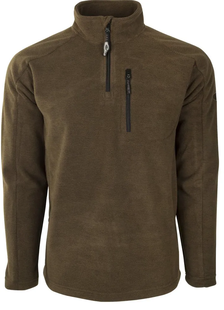 Heathered Windproof 1/4 Zip in Heathered Brown by Drake