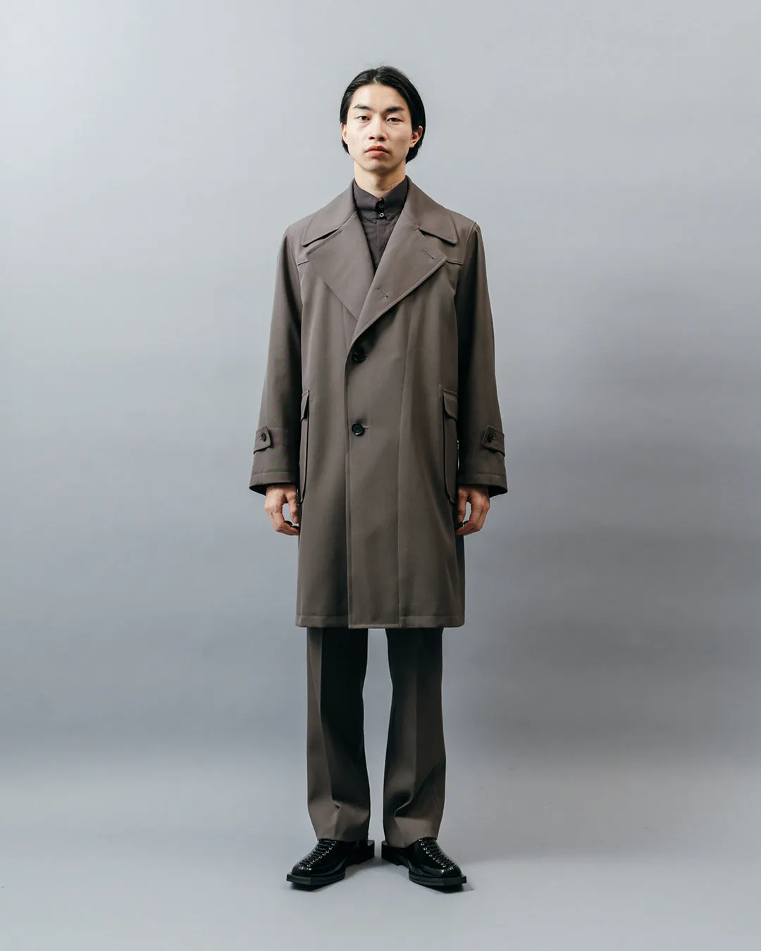 HEAVY WOOL POSTMAN COAT .10【GUNMETAL】