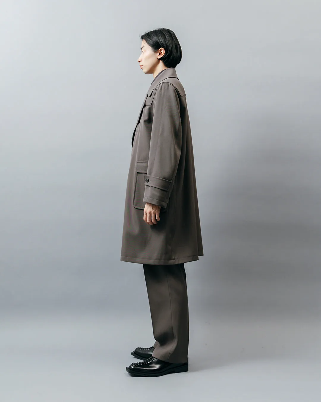 HEAVY WOOL POSTMAN COAT .10【GUNMETAL】