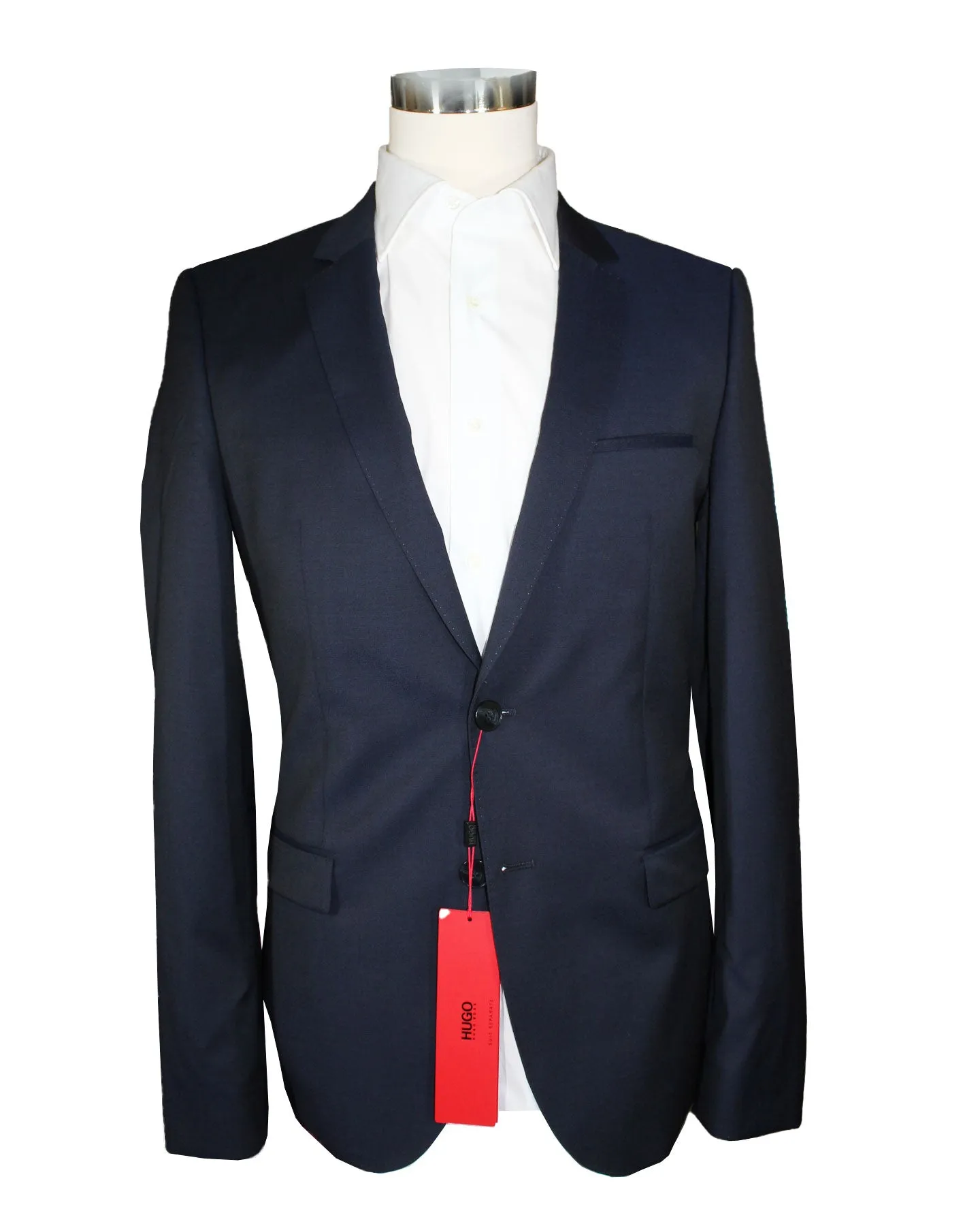 Hugo Boss Sport Coat Dark Blue - Virgin Wool Blazer EU 46 / US 36 L Slim Fit  - REDUCED SALE