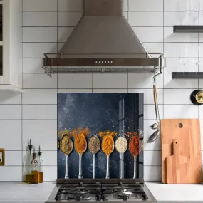 Indian Spices | Glass Printed Backsplash for your Kitchen