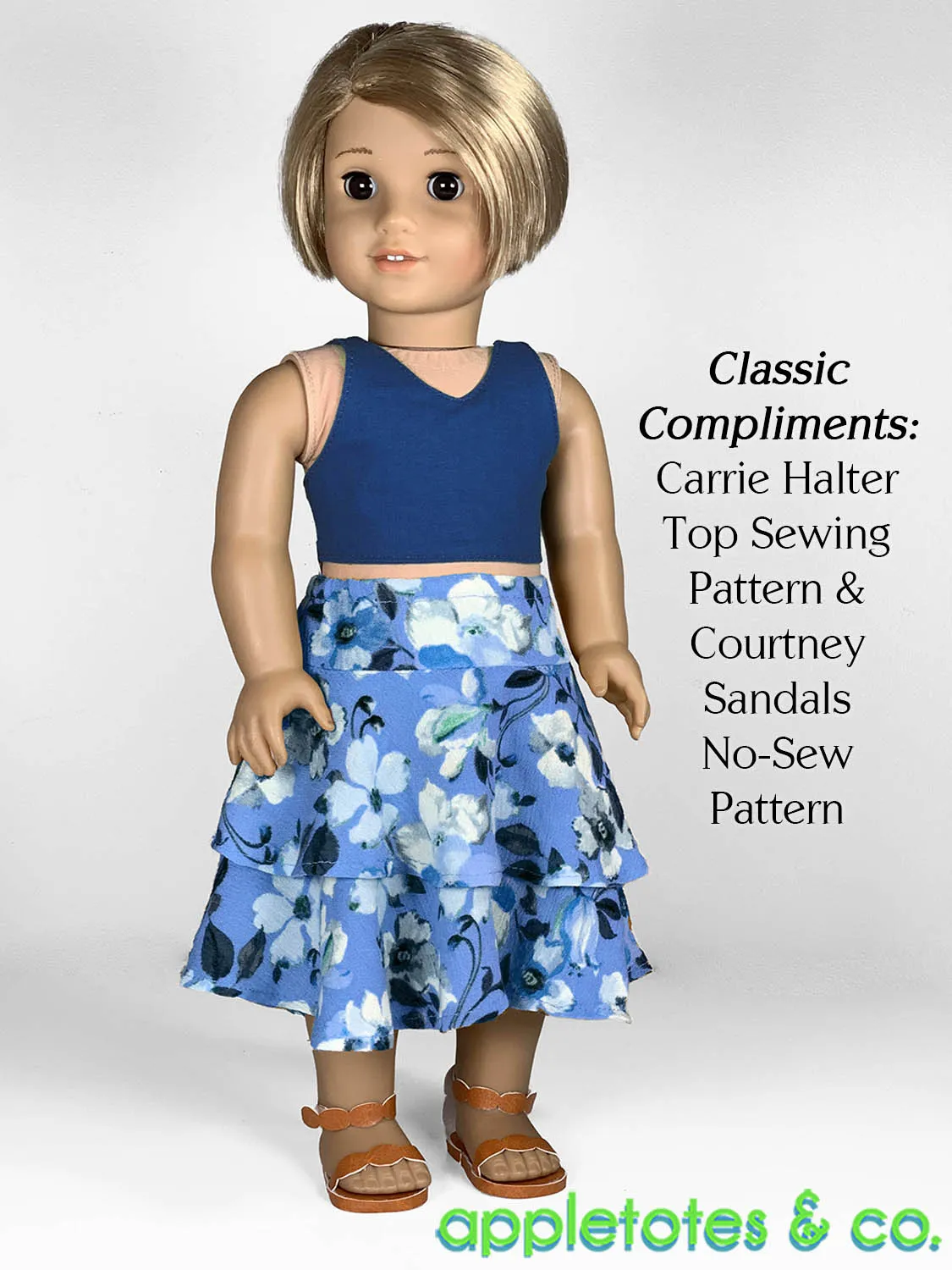 Isla Midi Skirt 18 Inch Doll Sewing Pattern