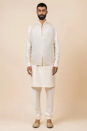 Ivory Quilted Modern Style Bundi