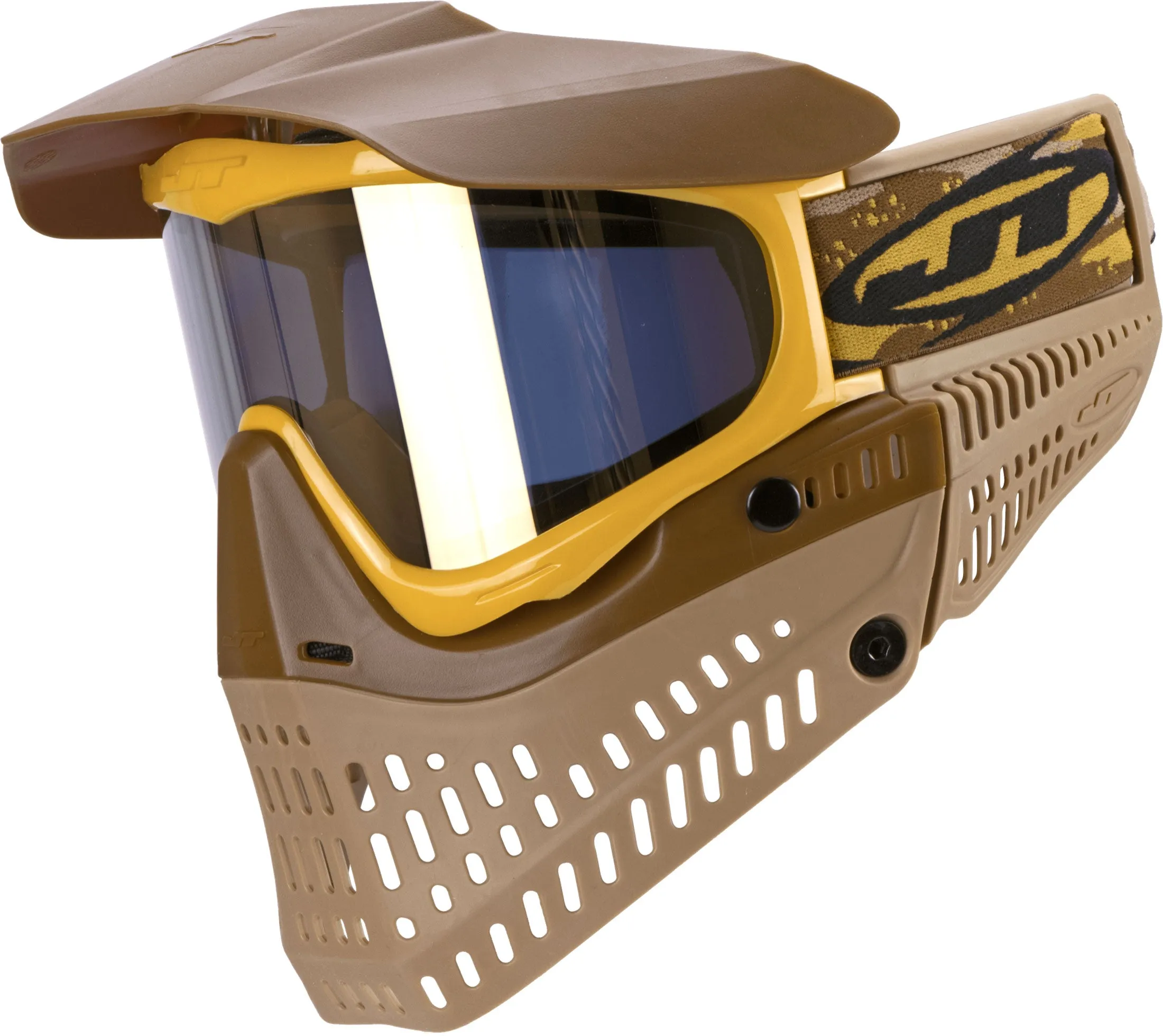 JT Spectra Proflex LE Goggle - Brown/Tan/Gold - w/ Prism 2.0 Gold   Vortex II Fan