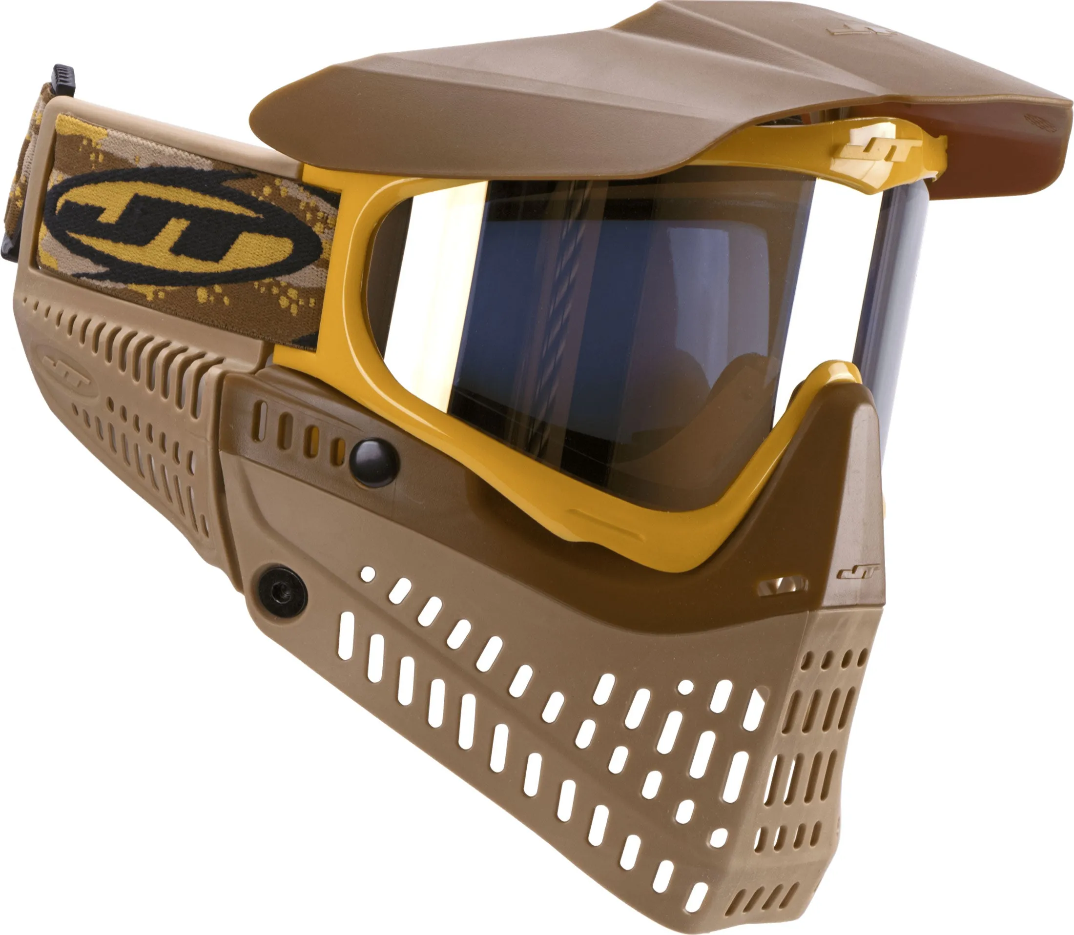 JT Spectra Proflex LE Goggle - Brown/Tan/Gold - w/ Prism 2.0 Gold   Vortex II Fan