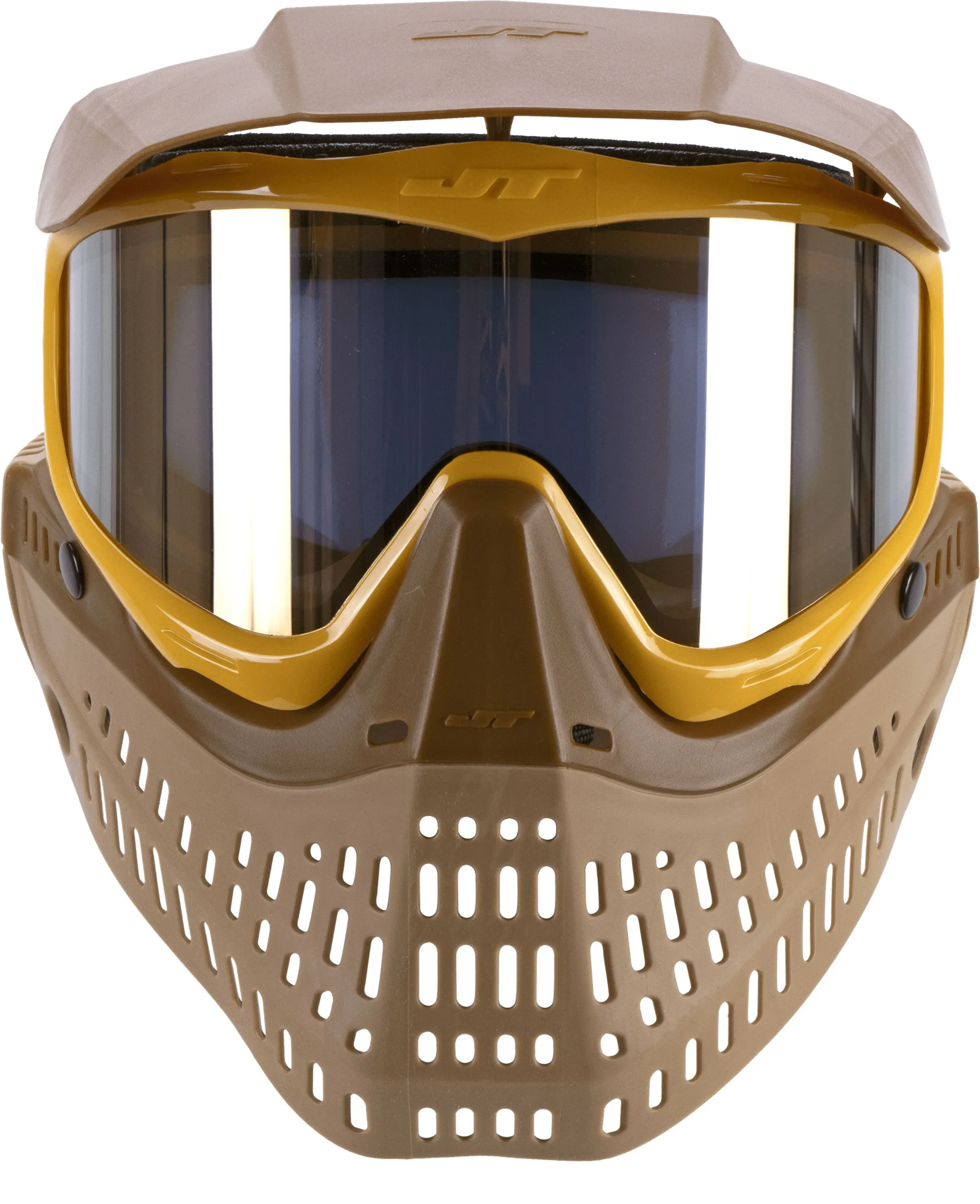 JT Spectra Proflex LE Goggle - Brown/Tan/Gold - w/ Prism 2.0 Gold   Vortex II Fan