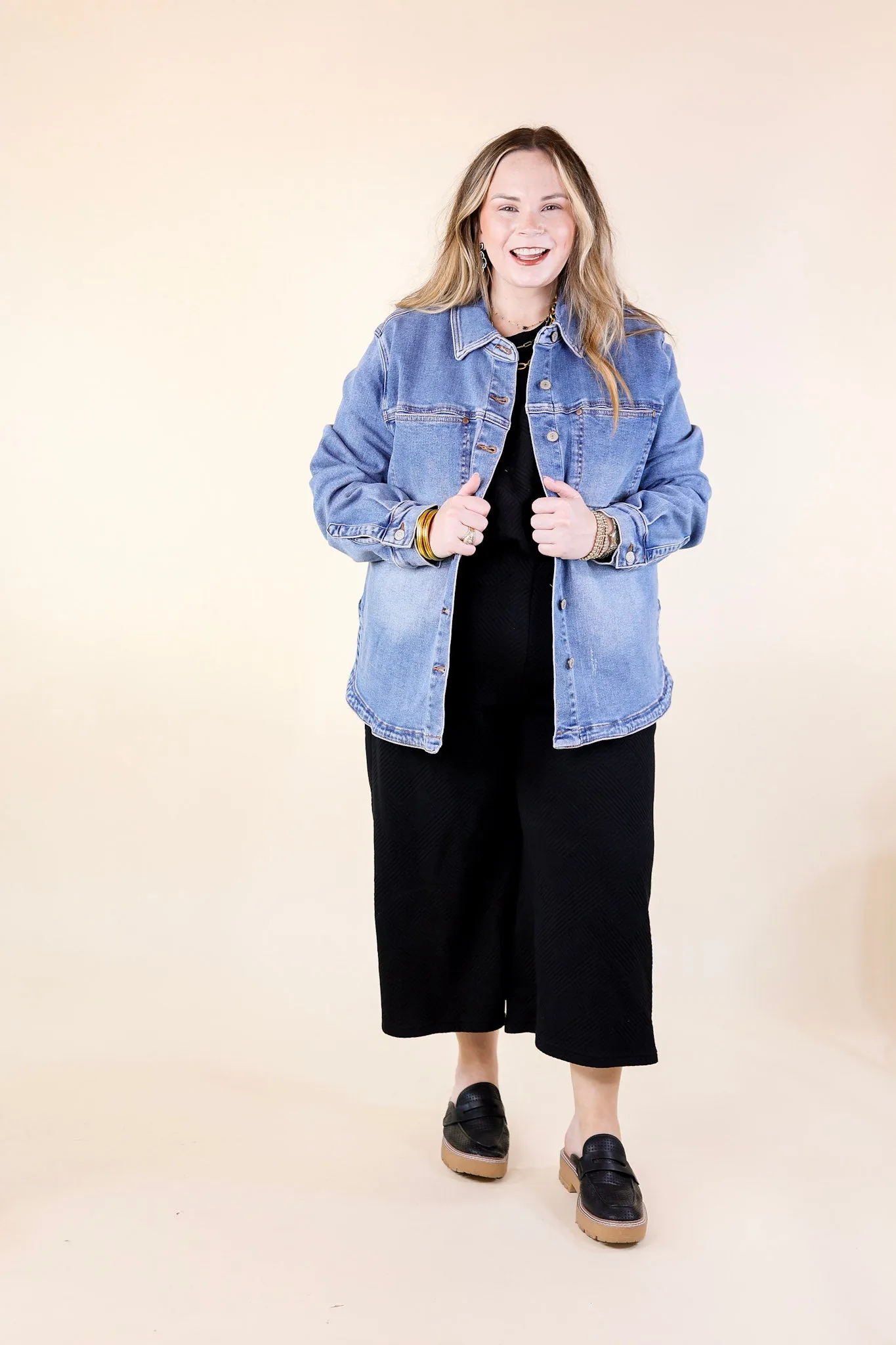 Judy Blue | Feeling Refreshed Button Up Denim Jacket in Medium Wash