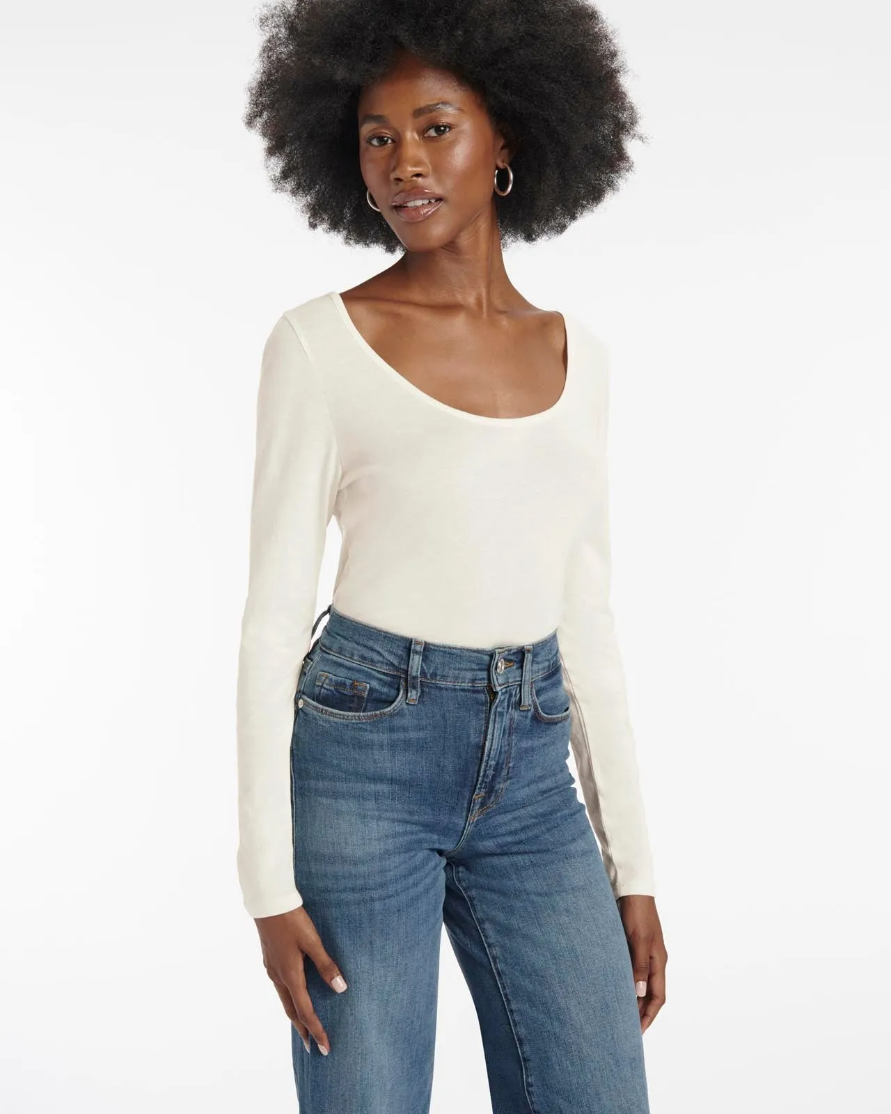 Kaia Long Sleeve Reversible Scoop Neck Tee