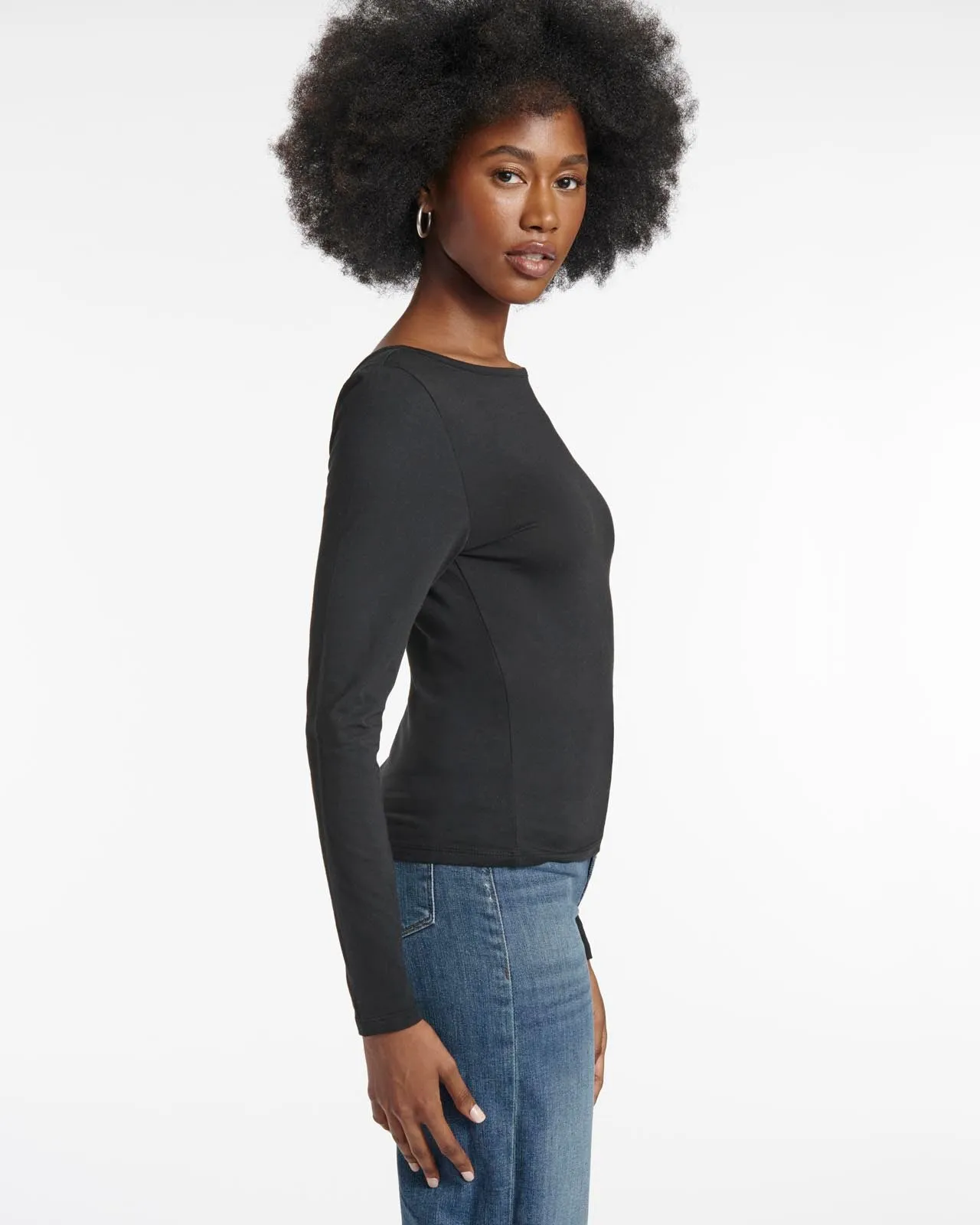 Kaia Long Sleeve Reversible Scoop Neck Tee