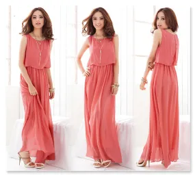 Ketty More Women Long Skirt Loose Blouse Beach Dress Watermelon-KMWD263