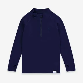 Kids Thermal Half Zip Top Navy