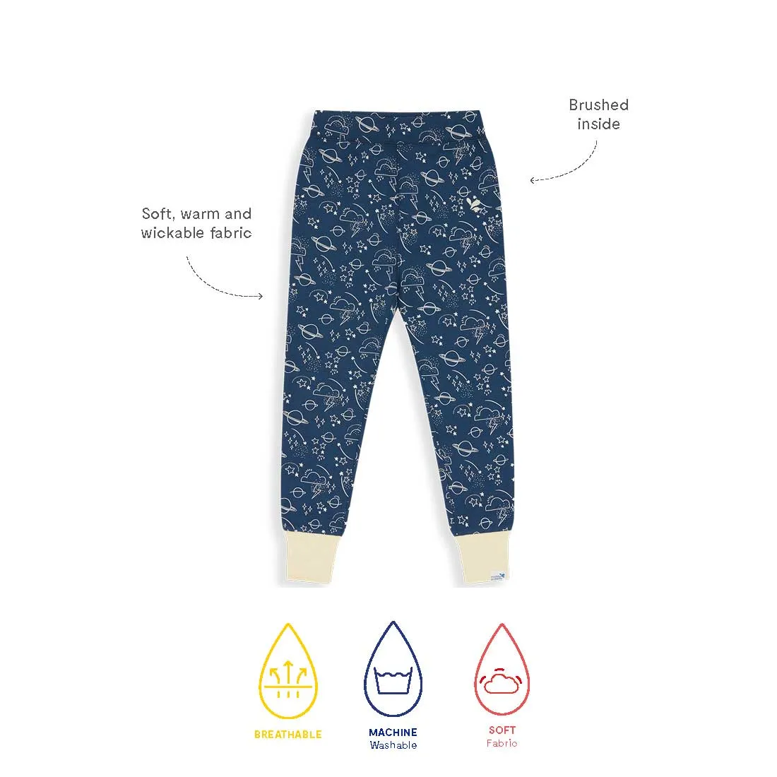 Kids Thermal Leggings Navy