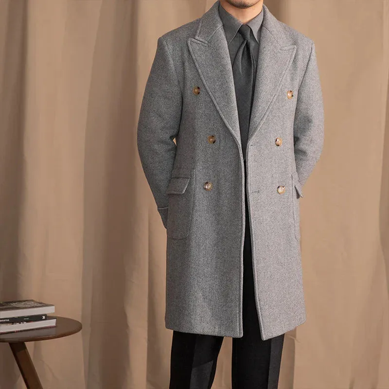 Kingsman Grey Double Breasted Coat by Italian Vega® (Latest Edition)