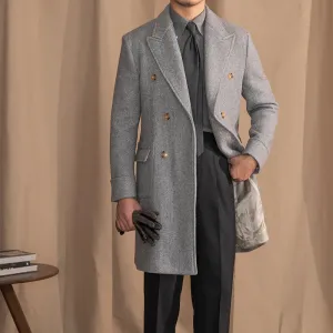 Kingsman Grey Double Breasted Coat by Italian Vega® (Latest Edition)