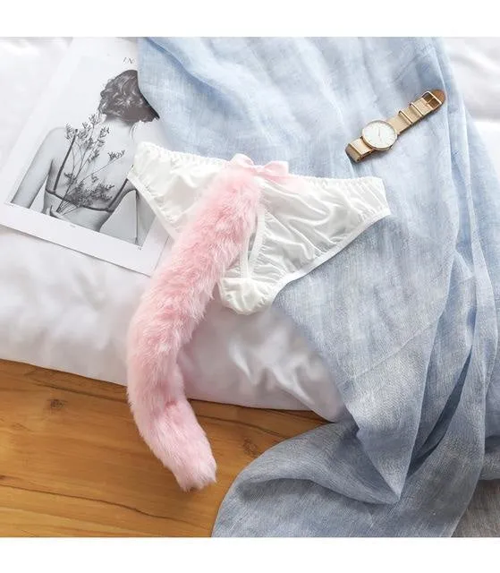 Kitten Tail Open Crotch Panties