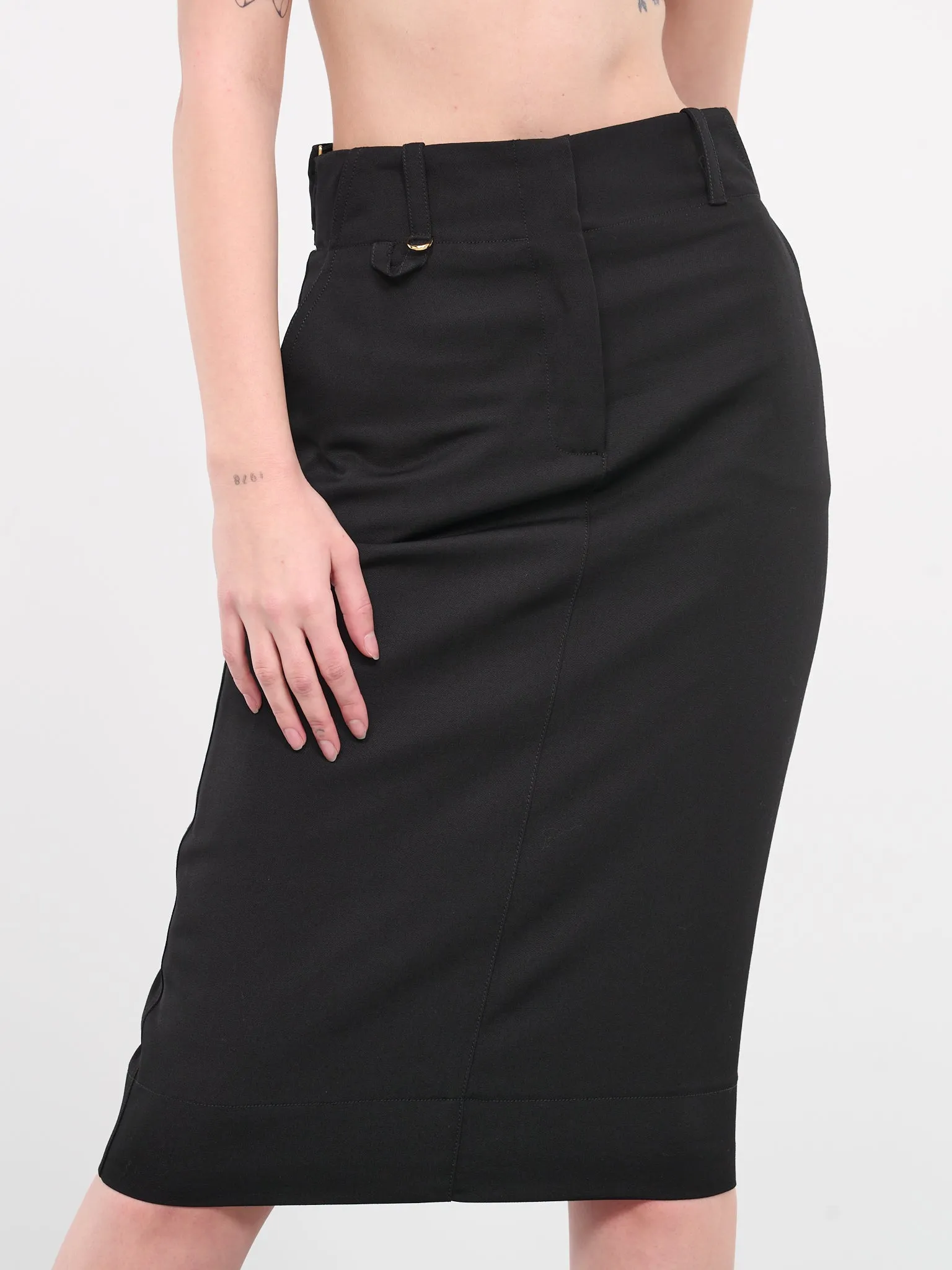 La Jupe Midi Bari (241SK046-1333-BLACK)