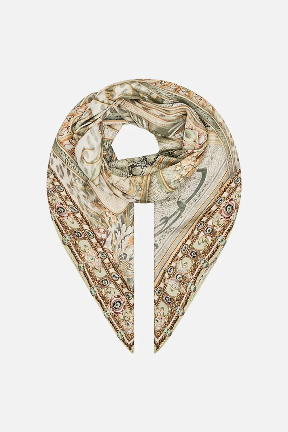 Large Square Scarf - Ivory Tower Tales