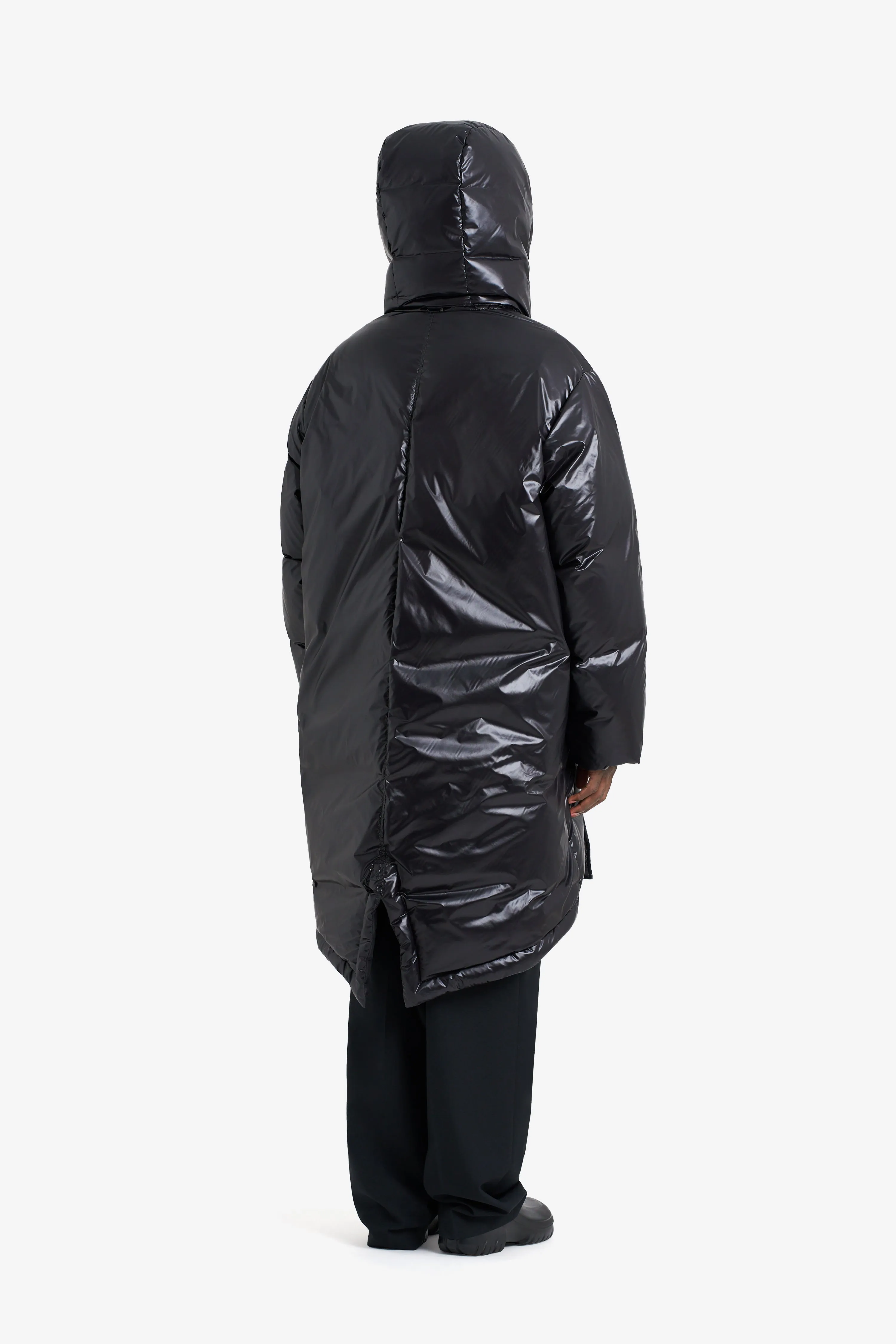 LONG DOWN PARKA SHINY BLACK