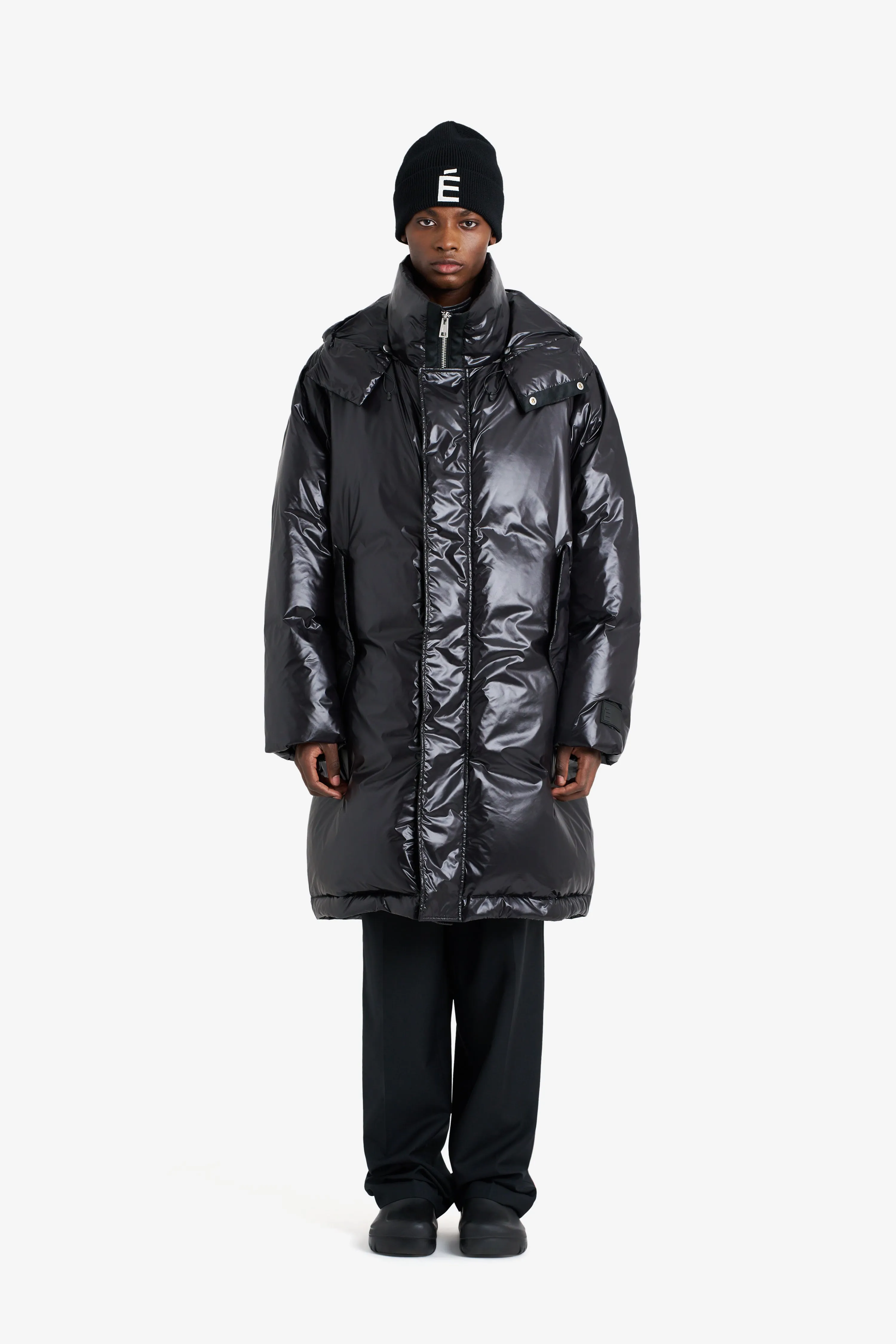 LONG DOWN PARKA SHINY BLACK