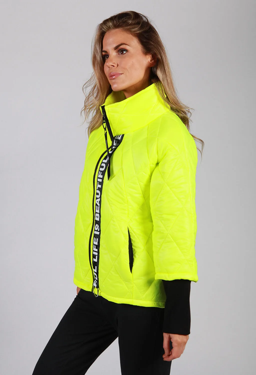 Luminous Lime Quilted Jacket