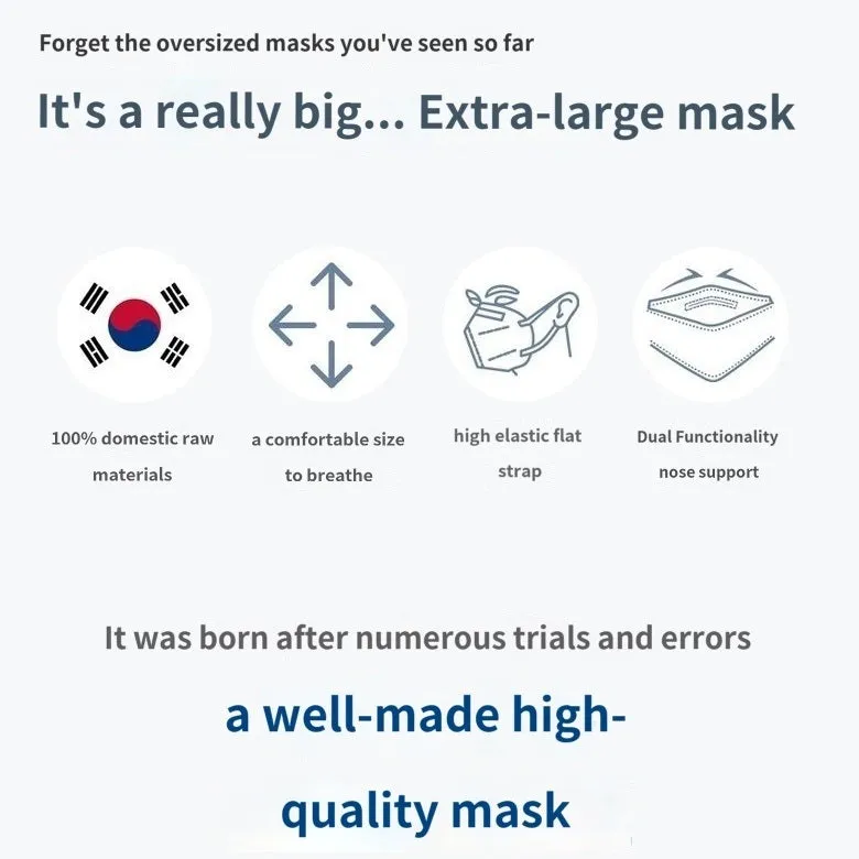 Made in Korea Renewaled 4Ply Filter KF94 Extra Large Mask AirM(100sheets)(free shipping)