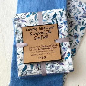 Megumi Blue & Forget-Me-Not - Liberty and Silk Scarf Kit 2024