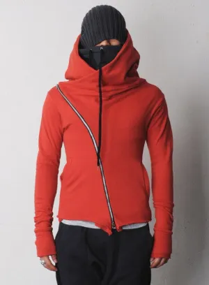 Men's Urban Apostle Asymmetric Zipup Hood Jacket Streetwear