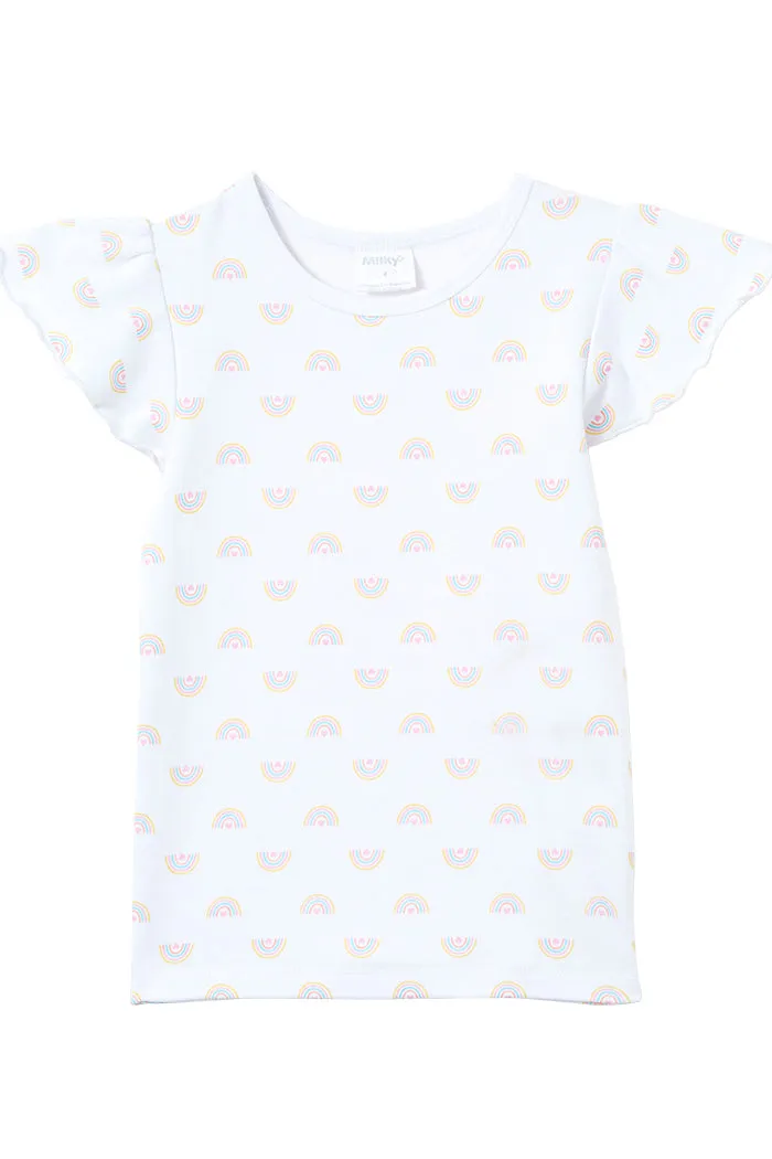 MILKY RAINBOW FRILL TEE