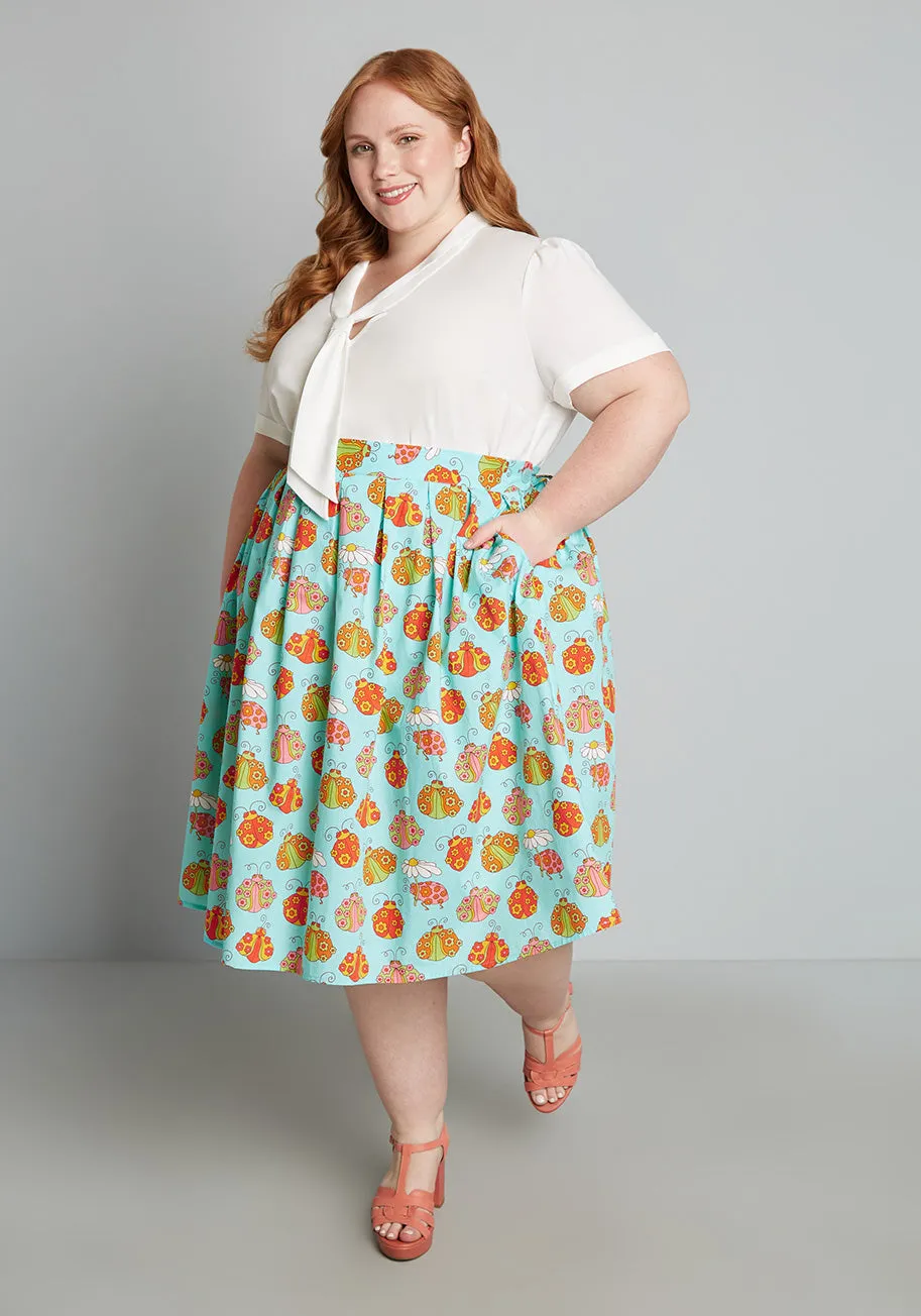 ModCloth x Marisol Muro My Playful Ways Swing Skirt