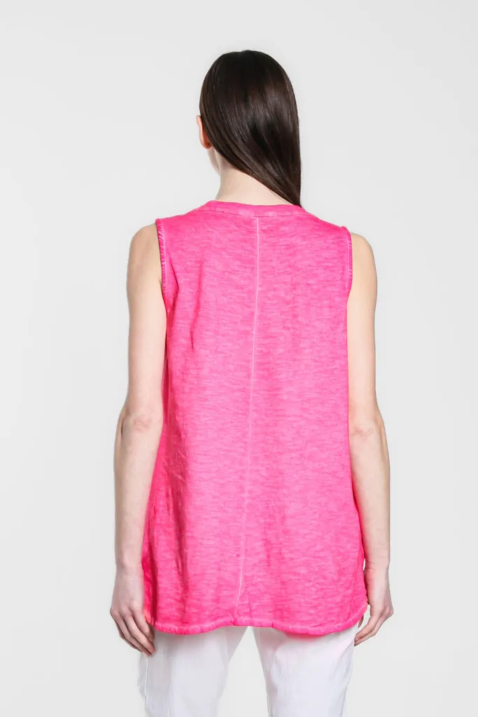 Mona Linen Front/Cotton Back Tank (BT118)