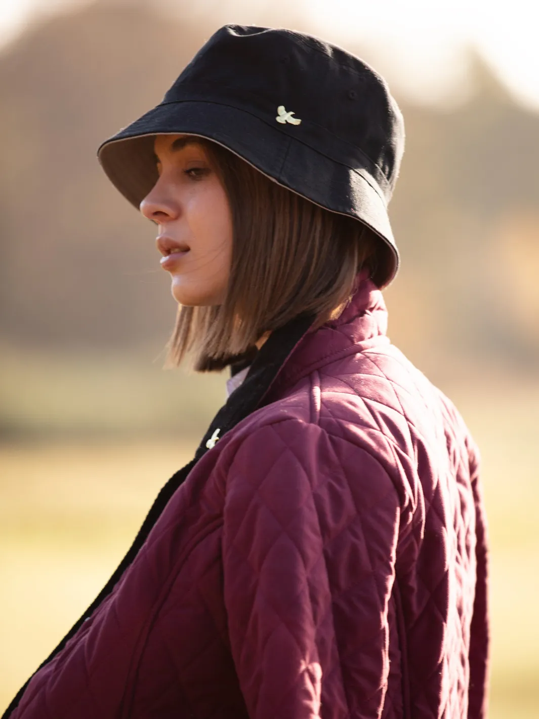 Moorland Quilted Fleece Jacket - Burgundy