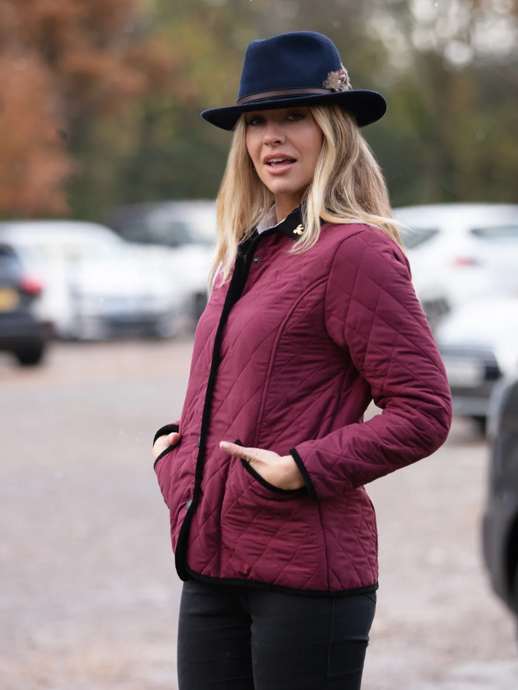 Moorland Quilted Fleece Jacket - Burgundy