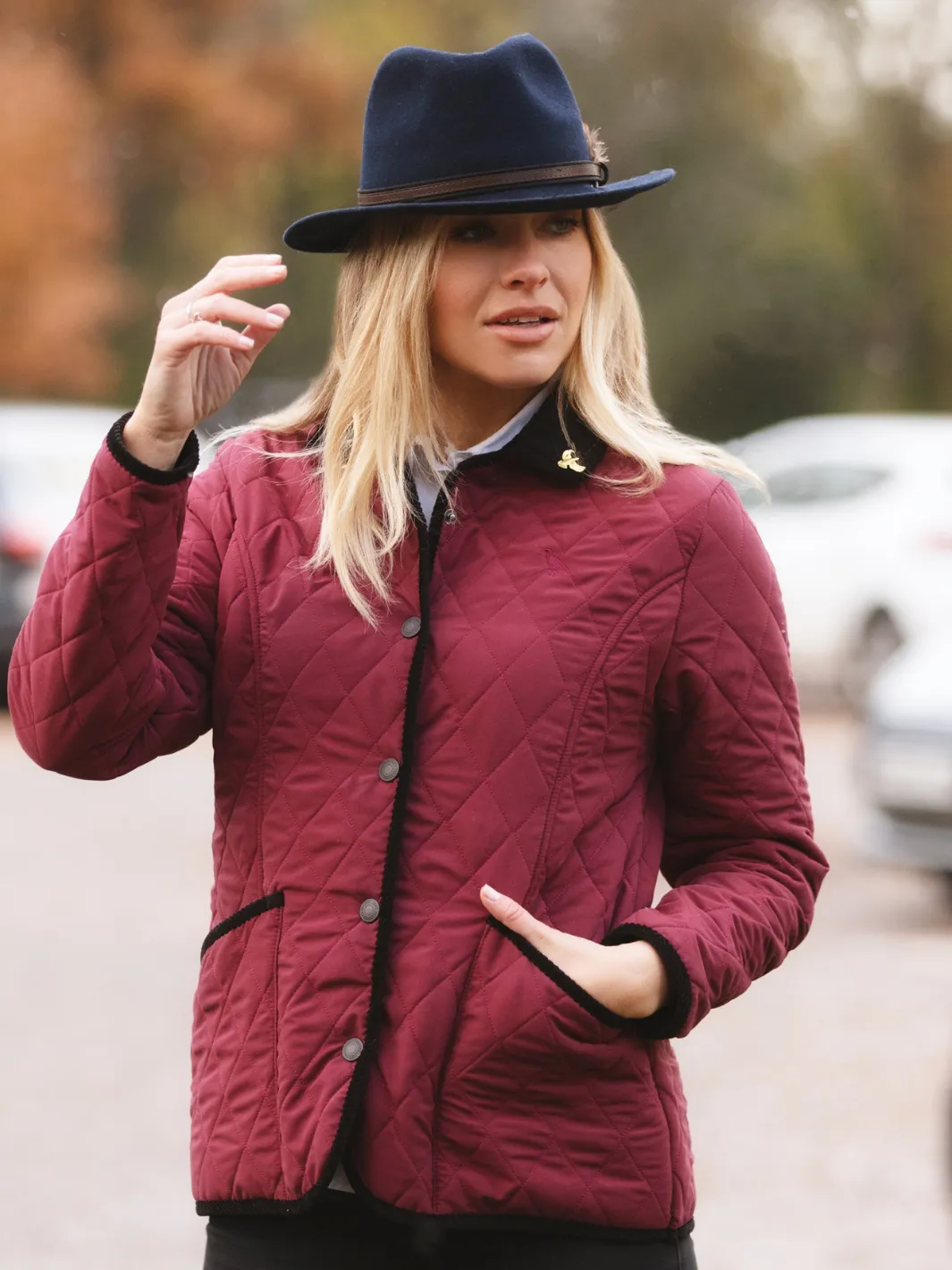 Moorland Quilted Fleece Jacket - Burgundy