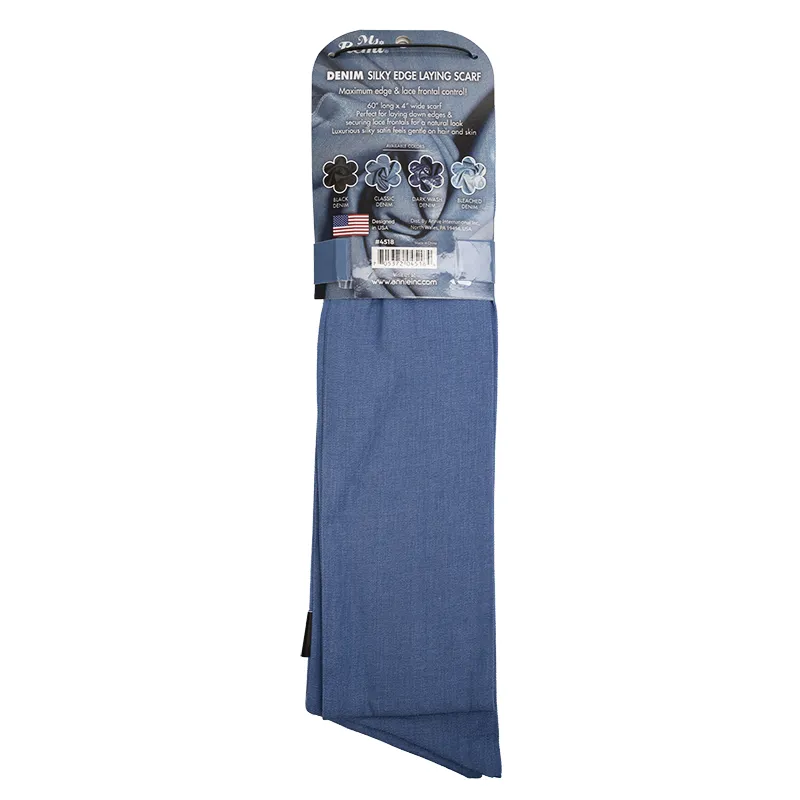 Ms. Remi Denim Silky Edge Laying Scarf 60" Long