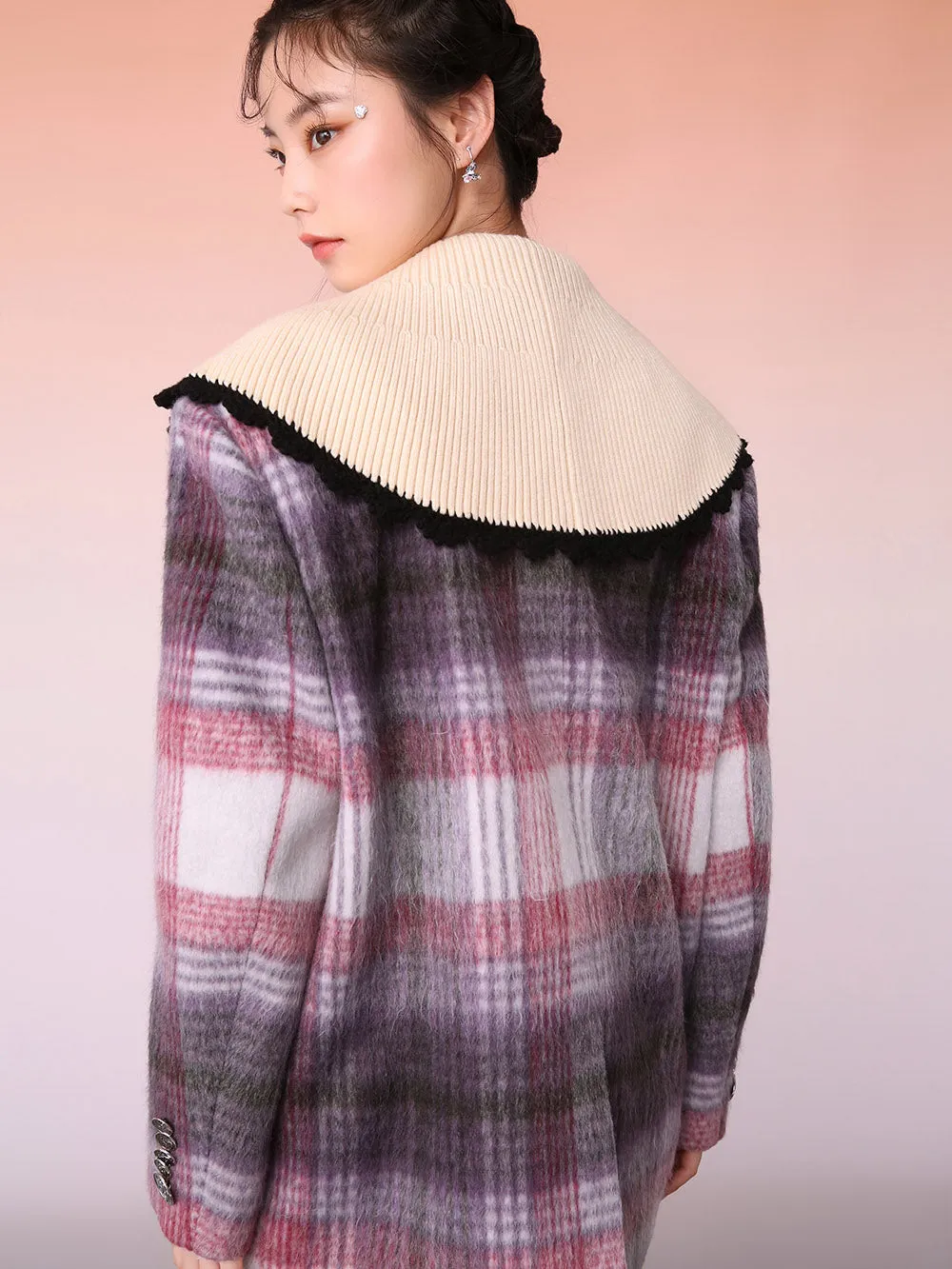 MUKZIN Plaid Cassic Versatile Warm Campus Style Coat